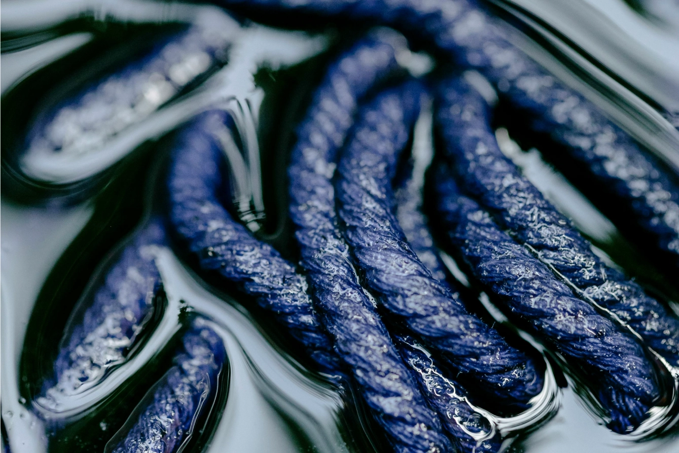 Yarns being dyed